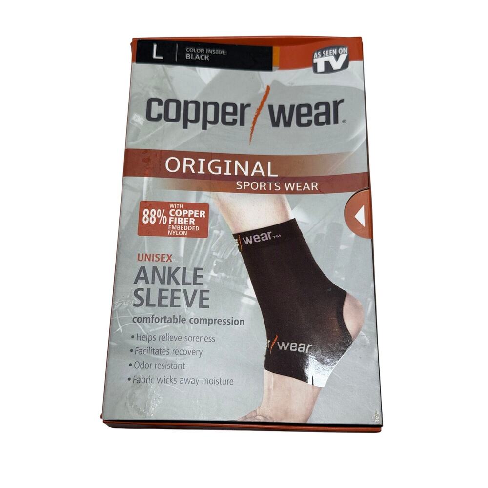 Copper Wear Ankle Sleeve Men Women size L Large Comfortable Compression